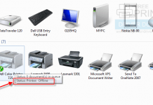 printer says offline