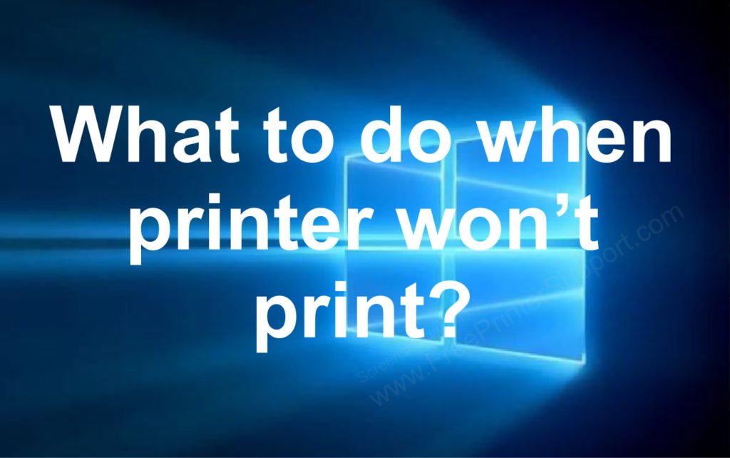 fix printer wont print