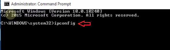 type ipconfig