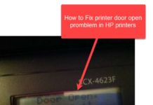 fix hp printer door open problem