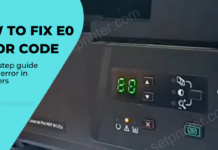 Fix E0 error from hp printers