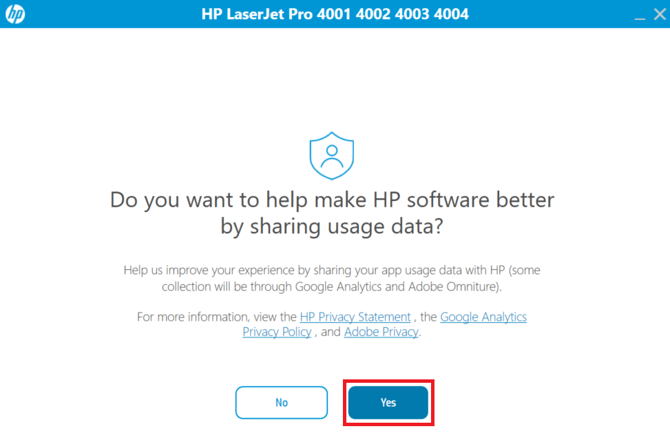 Sharing software with HP