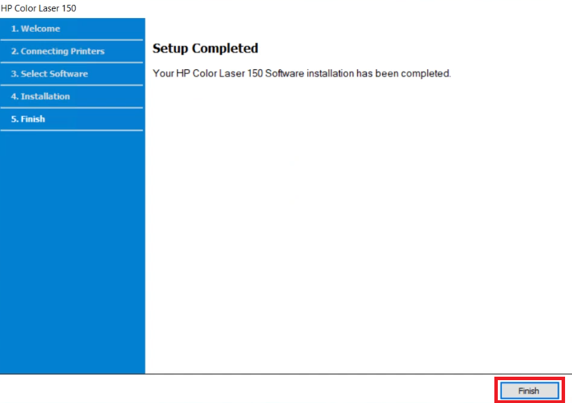 The final HP Laser 150nw installation process has been completed.