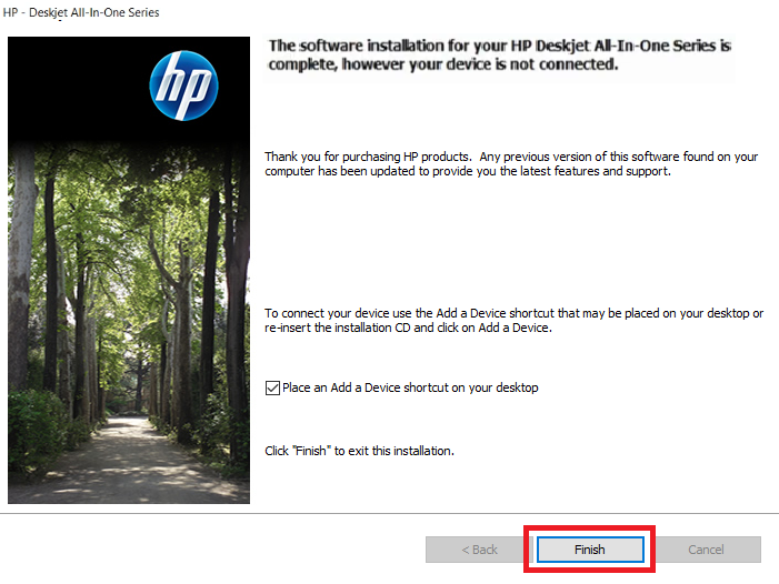 You may connect HP DeskJet F4190 printer later