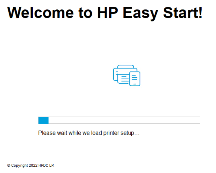 start printer setup load