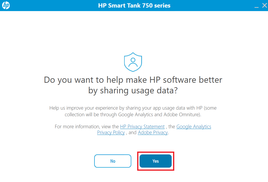 share usage data with HP