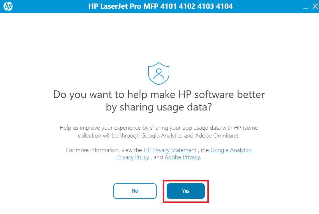 sharing your data with HP