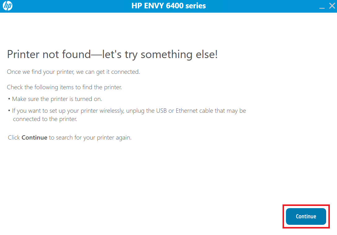 connect HP Envy 6452e printer usb