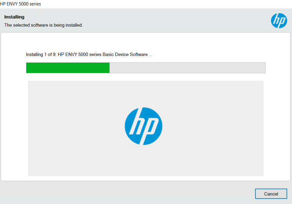 wait HP Envy 5070 driver install