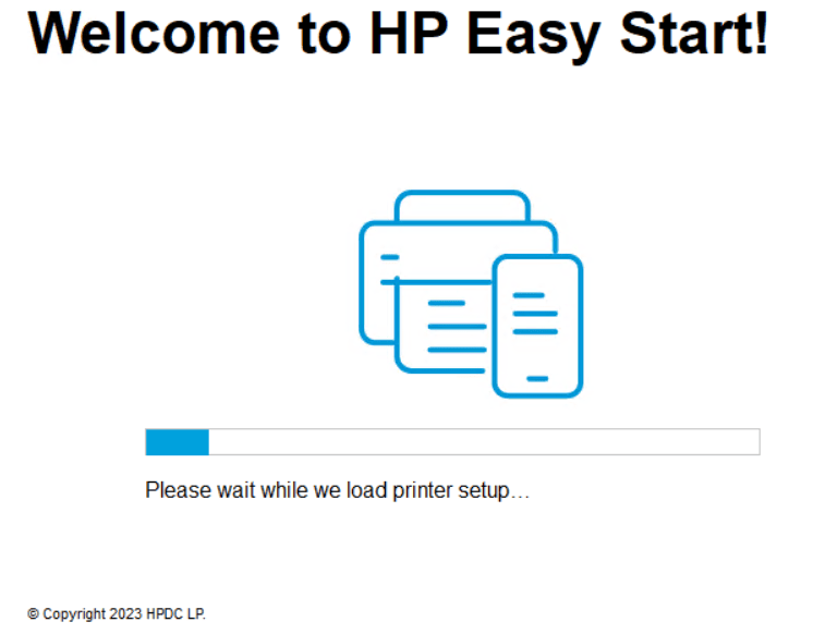 load HP Easy Start