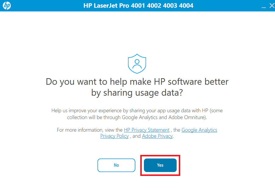 share your data with HP