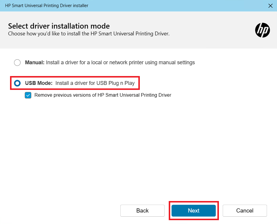 connect via usb mode