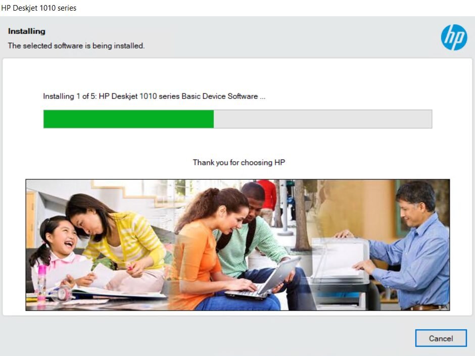 wait HP Deskjet 1015 driver install