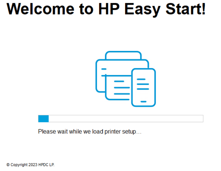 wait printer setup to load