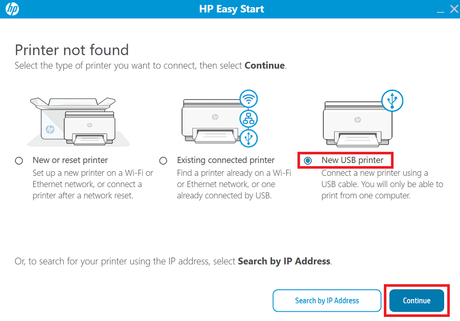 select usb installation