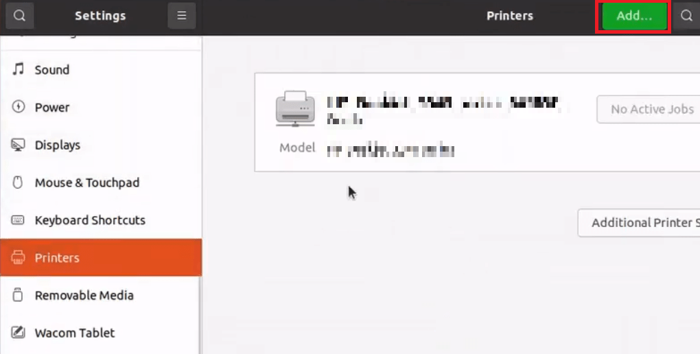 select printers click add