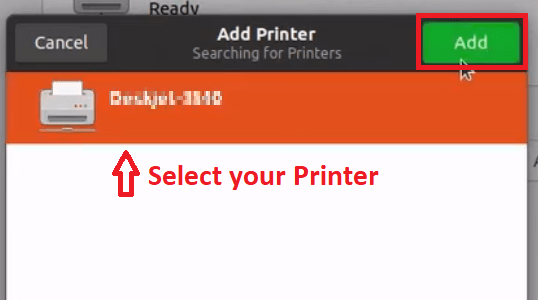 choose your printer from list