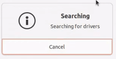 wait for driver search to complete