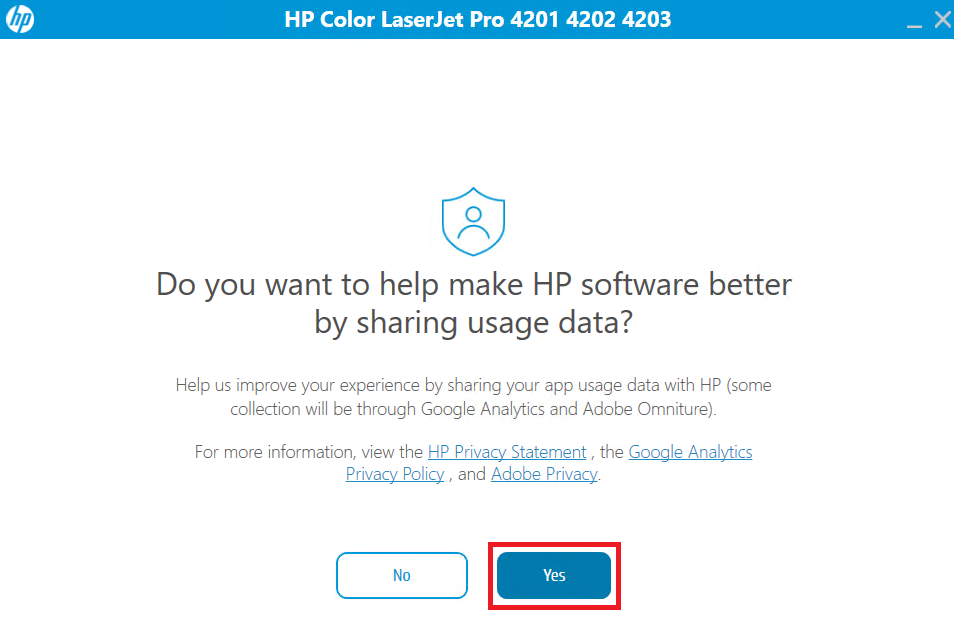 share your printer data with HP