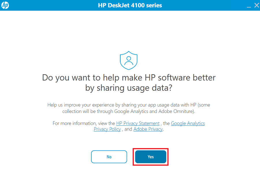 share usage data with the HP