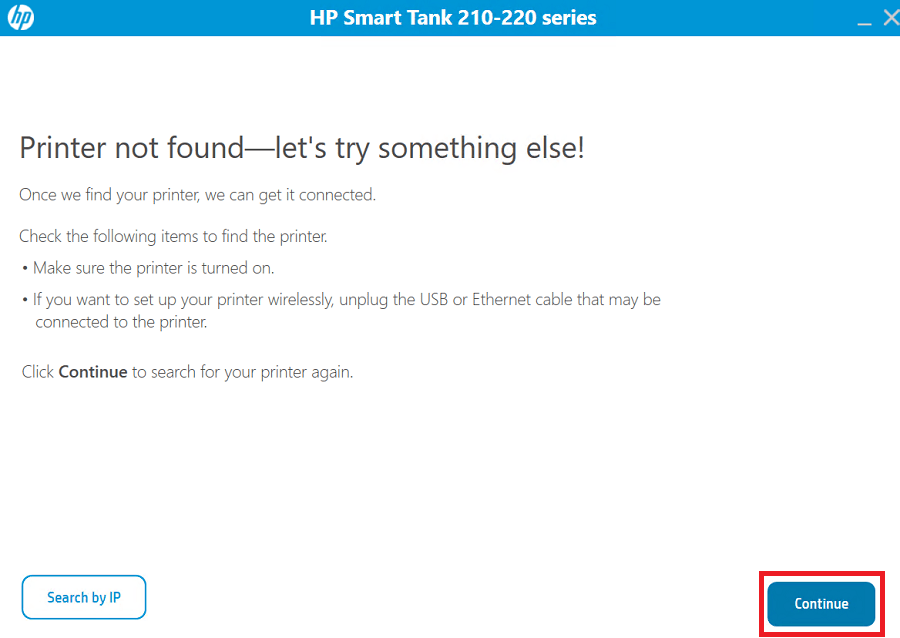 connect HP Smart Tank 210 printer