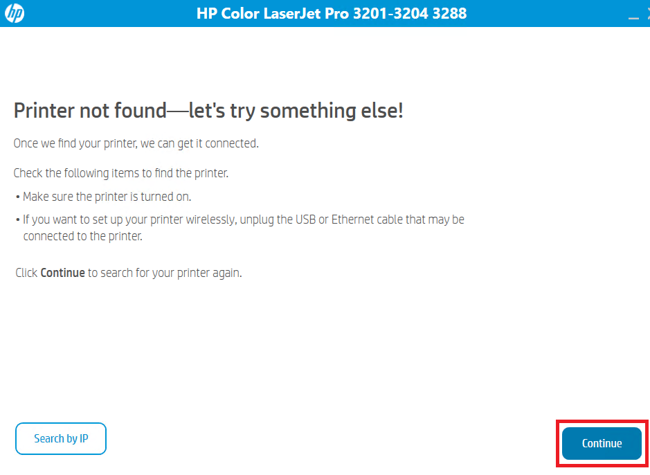 connect HP LaserJet 3203dw printer